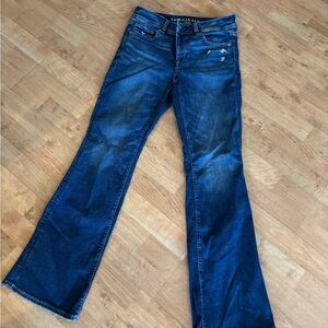 American Eagle Outfitters Women's Boot Cut Jeans - Dark Blue